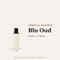 Ahmed Al Maghribi Blu Oud sample – 2 ml decant in glazen sprayflesje