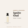 Ahmed Al Maghribi Ignite Oud sample – 2 ml decant in glazen sprayflesje