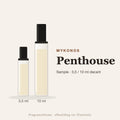 Mykonos Penthouse sample – 3,5 / 10 ml decant in glazen sprayflesje