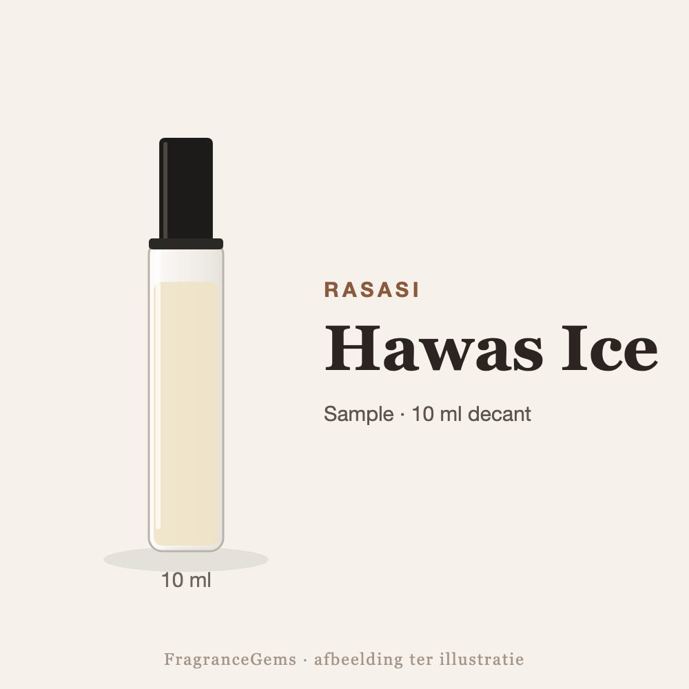 Rasasi Hawas Ice sample – 10 ml decant in glazen sprayflesje