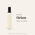 Velixir Orion sample – 10 ml decant in glazen sprayflesje